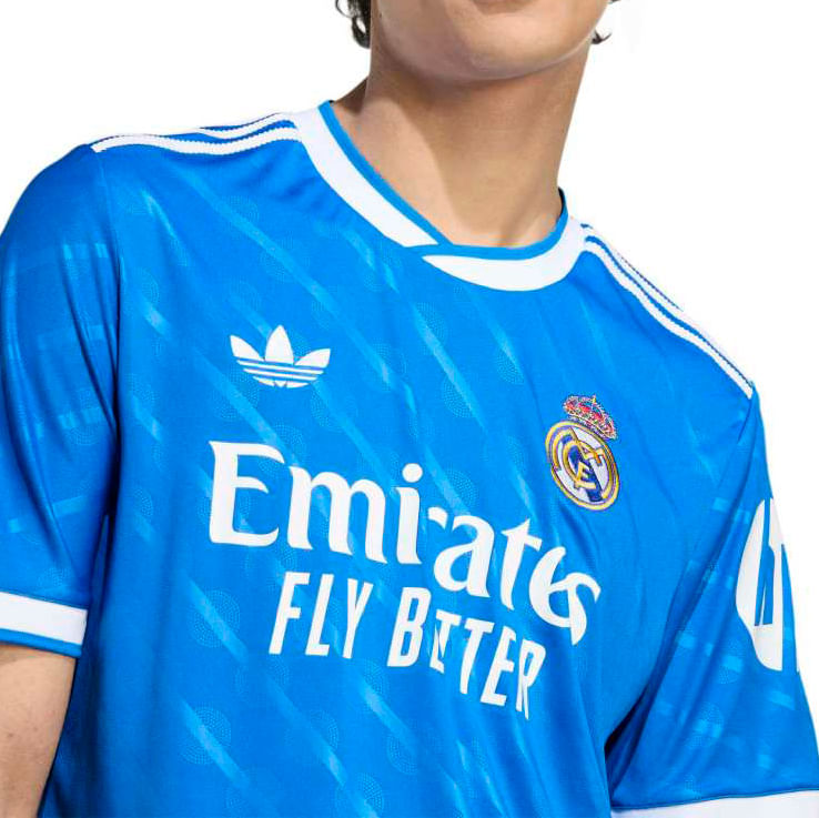 Adidas Camisa JV5845 M REAL MADRID III 25 Blue Bird Poliester -7-